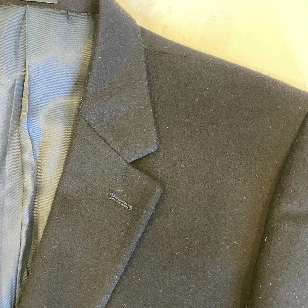 T. Harris LONDON Wool Silk & Cashmere Soft Thick Jacket In Black Size 44 L‎